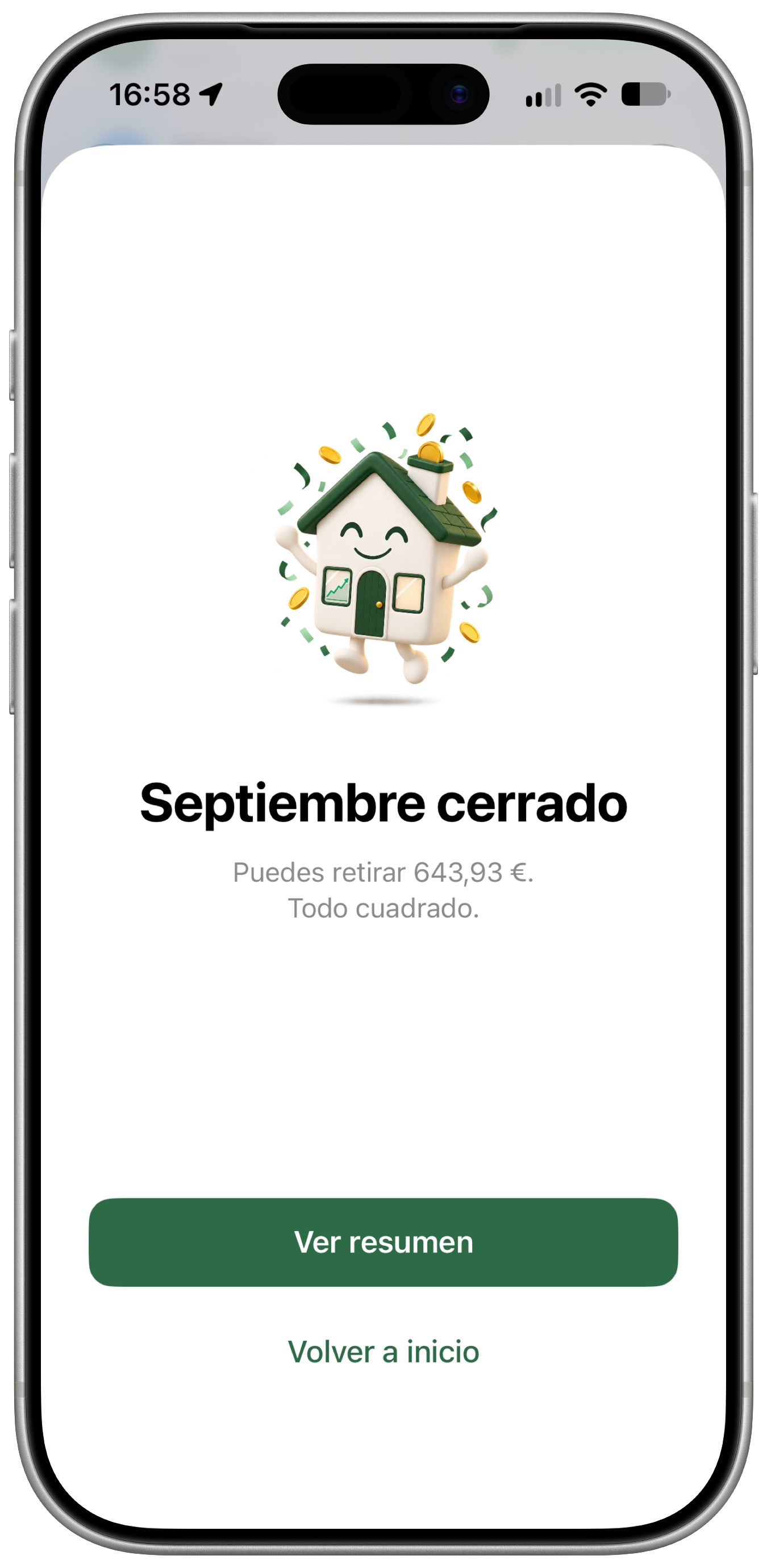 Pantalla de Hoomi