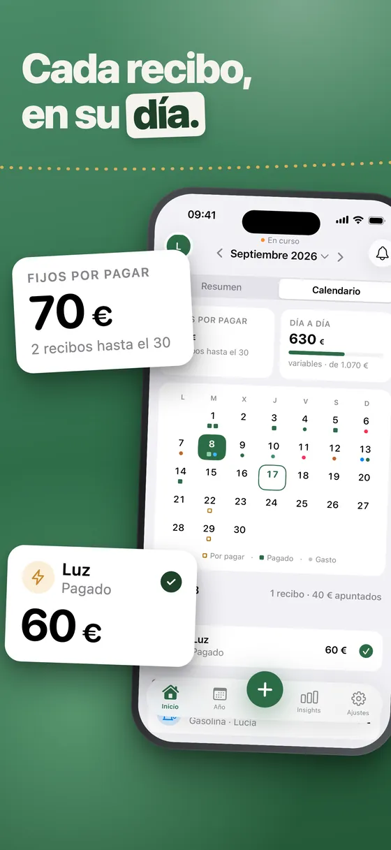 Hoomi · Cada recibo, en su día