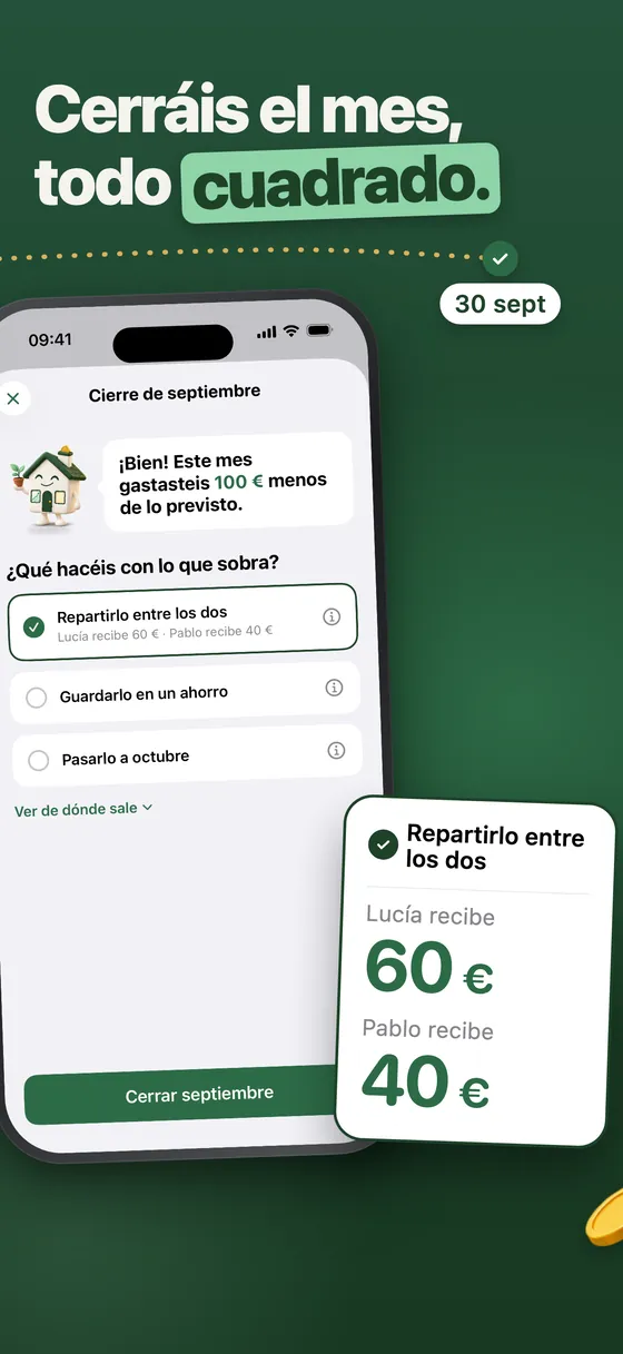 Hoomi · Cerráis el mes, todo cuadrado